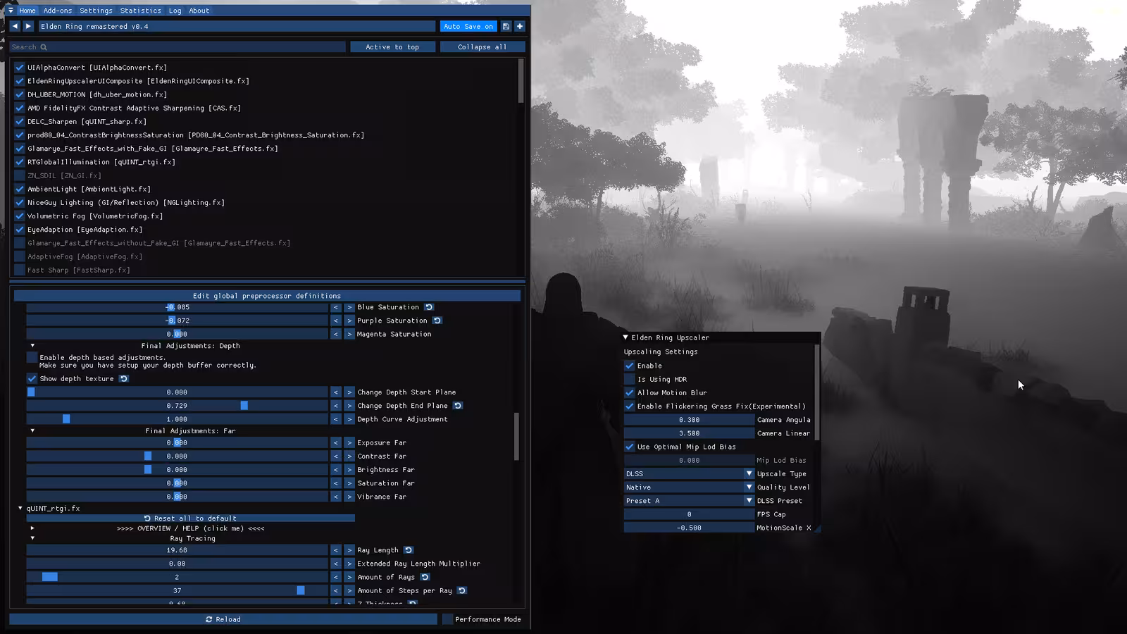 Vue setup technique Reshade 1