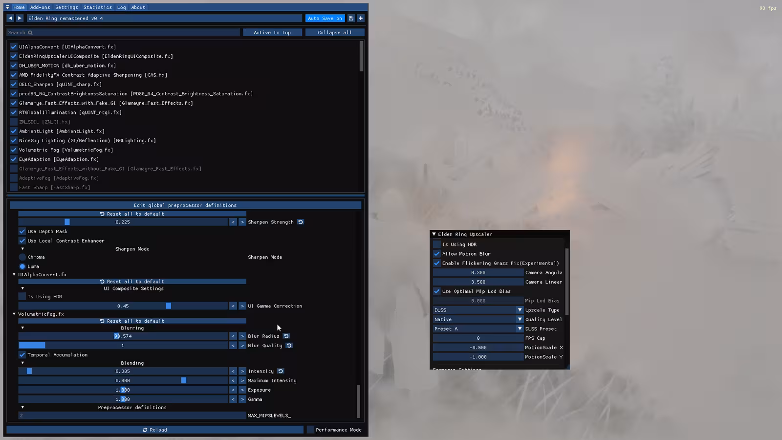 Vue setup technique Reshade 2